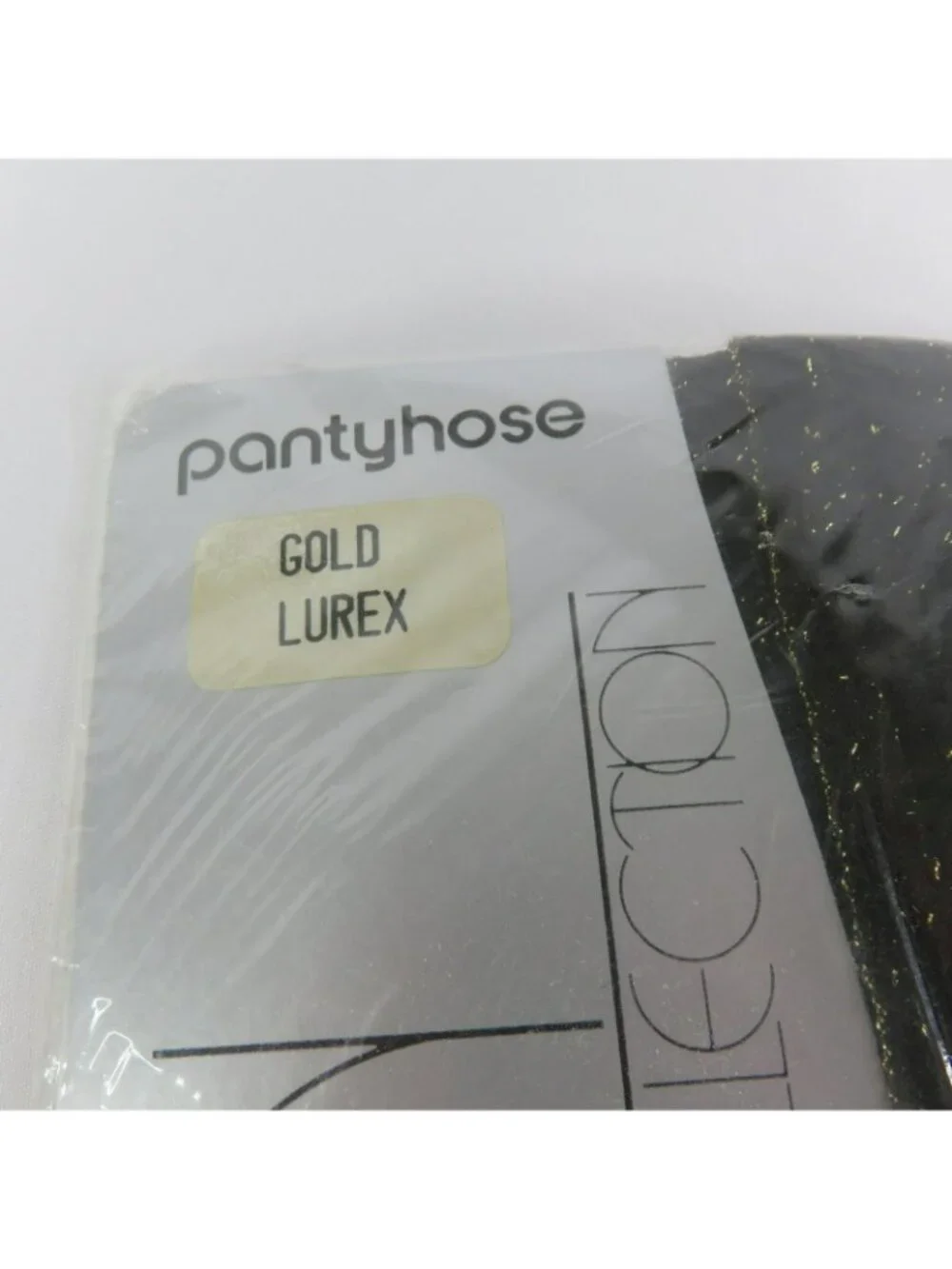 Fashion Collection Pantyhose 2 Pr Black Gold Silver Glitter Size Average Sears